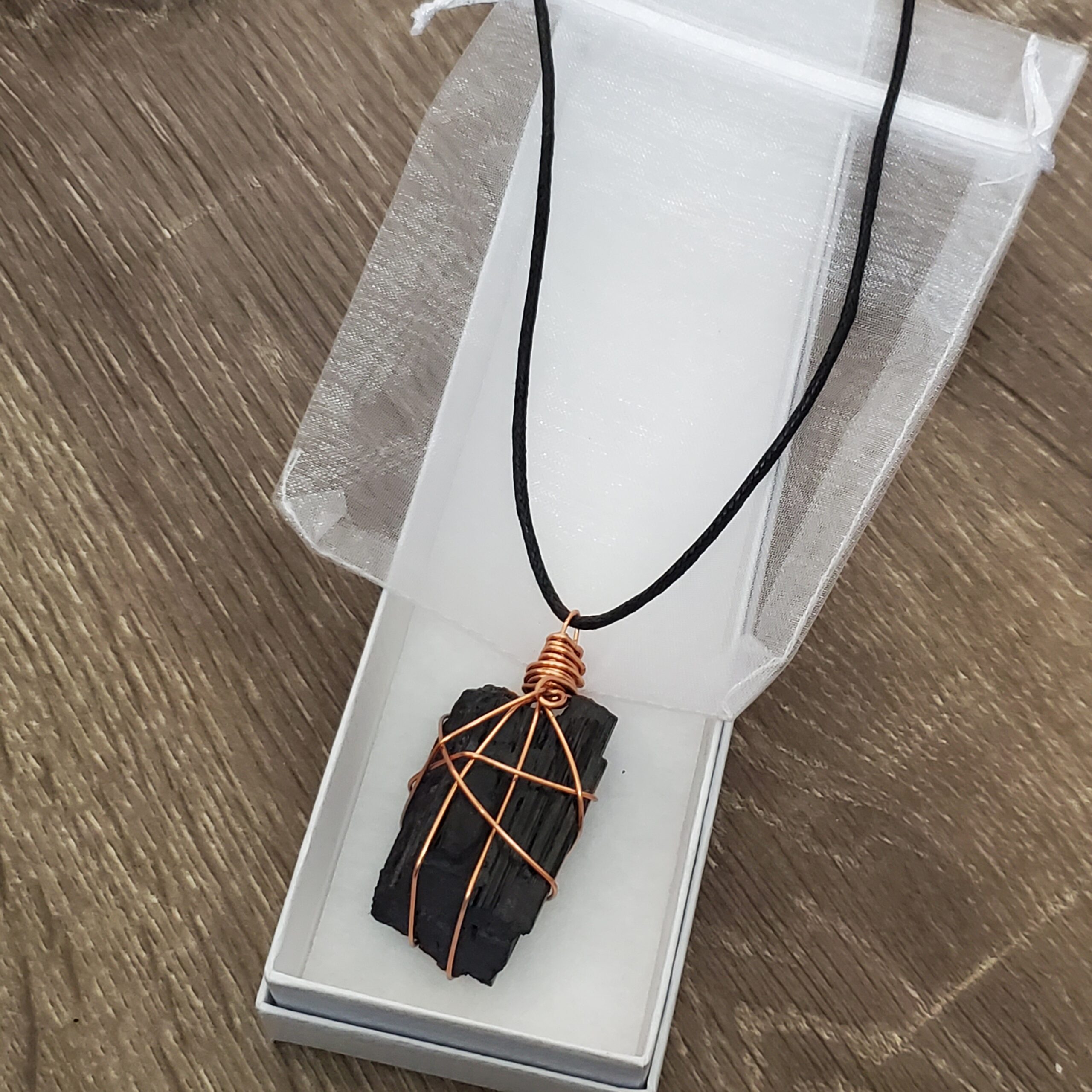 Raw Black Tourmaline Necklace