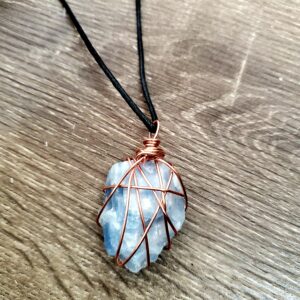 Raw Blue Calcite Necklace