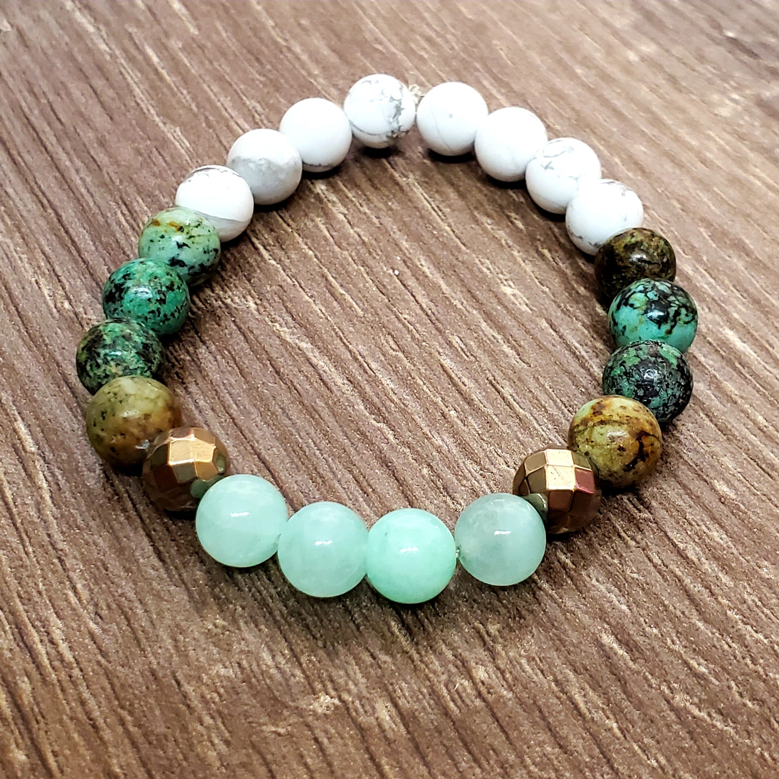 African Turquoise Duo Bracelet Set - Image 2